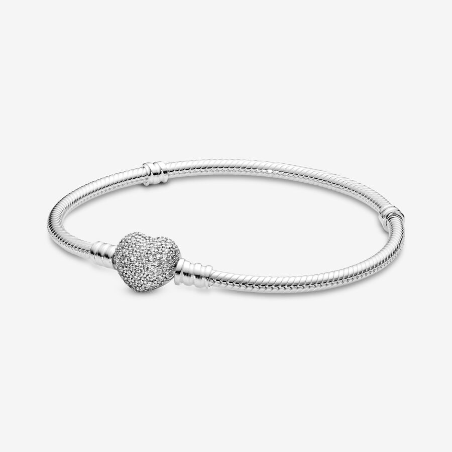 Pandora Pave with Cubic Zirconia Berlocker Silver | 756FSOHQV