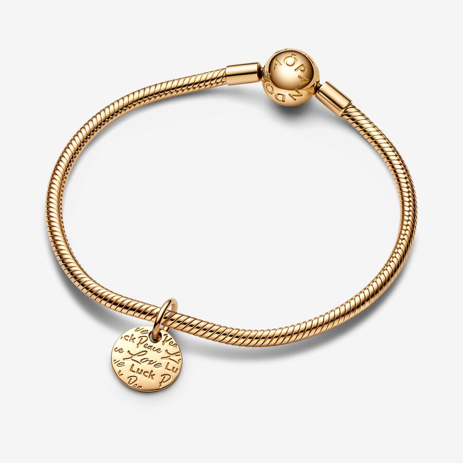 Pandora Peace Love & Luck Dingla Guld | 749CRTFXQ