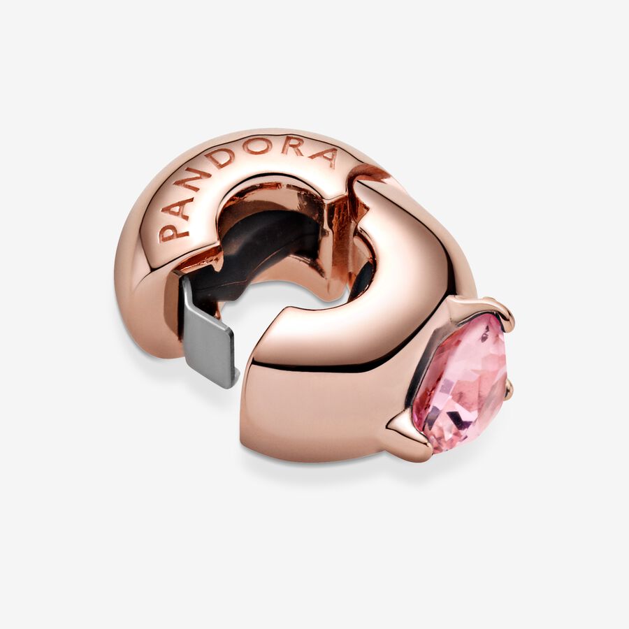 Pandora Pink Clip Clips Rosa Guld | 064HTYQFZ