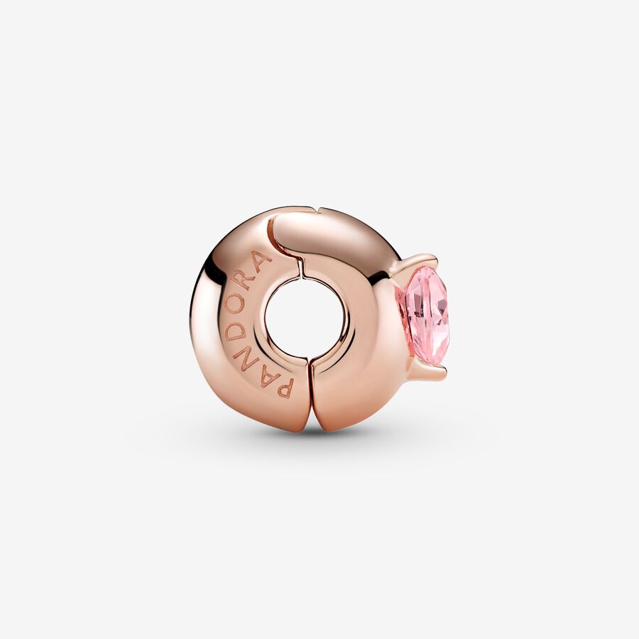 Pandora Pink Clip Clips Rosa Guld | 064HTYQFZ