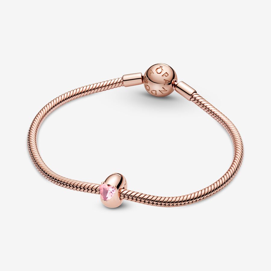 Pandora Pink Clip Clips Rosa Guld | 064HTYQFZ