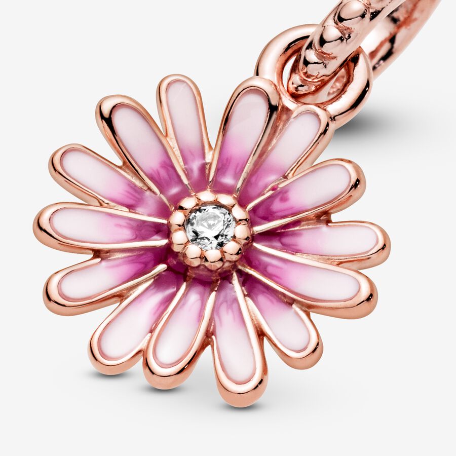 Pandora Pink Daisy Flower Dingla Rosa Guld | 547KOBILQ