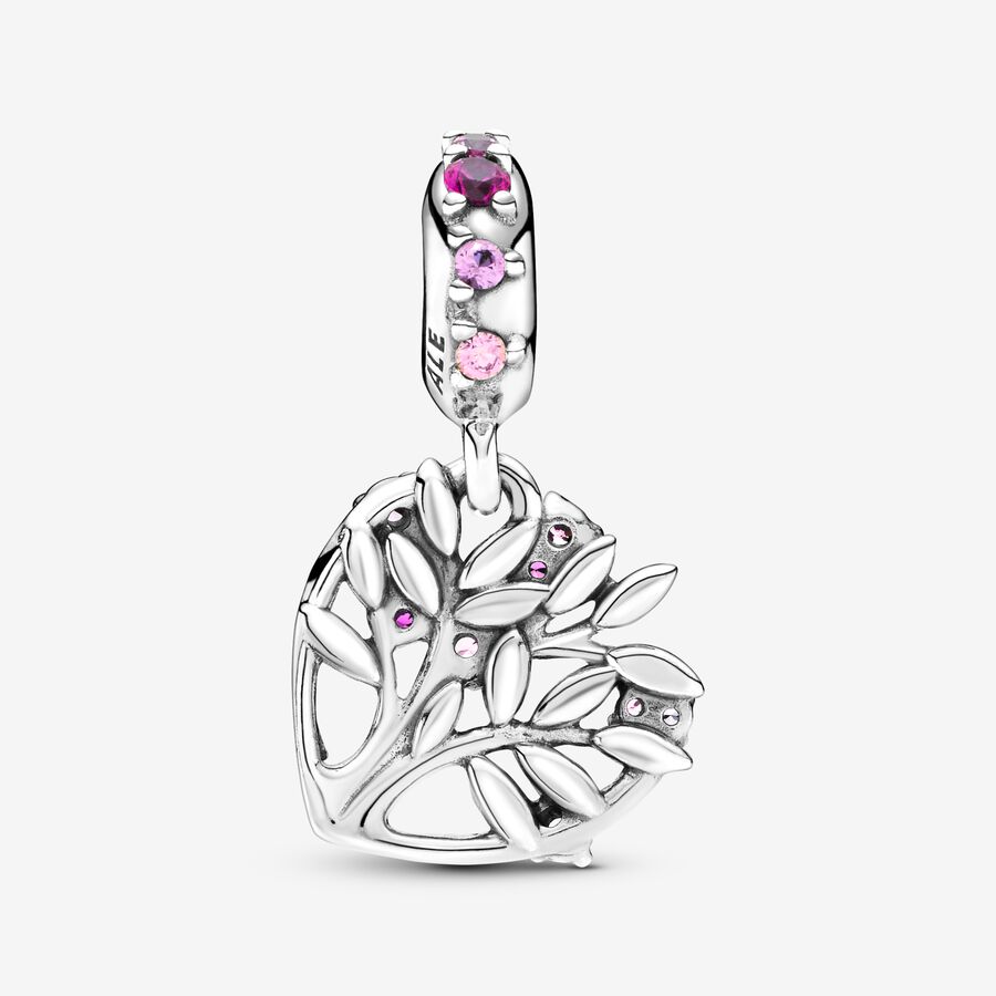 Pandora Pink Family Tree Dingla Silver | 013LPCSRQ