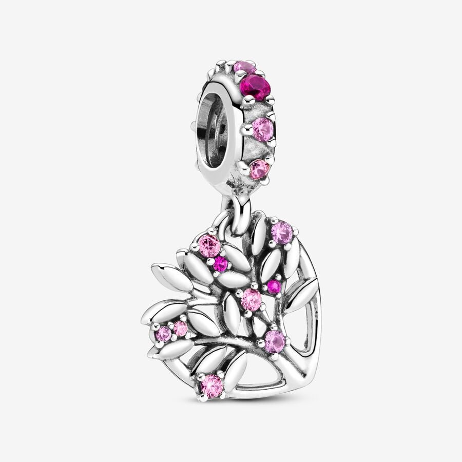 Pandora Pink Family Tree Dingla Silver | 013LPCSRQ