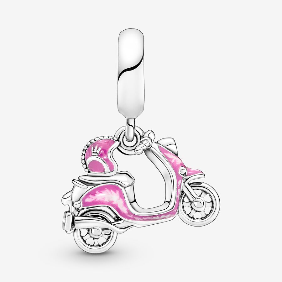 Pandora Pink Scooter Dingla Silver | 514PAWBJO