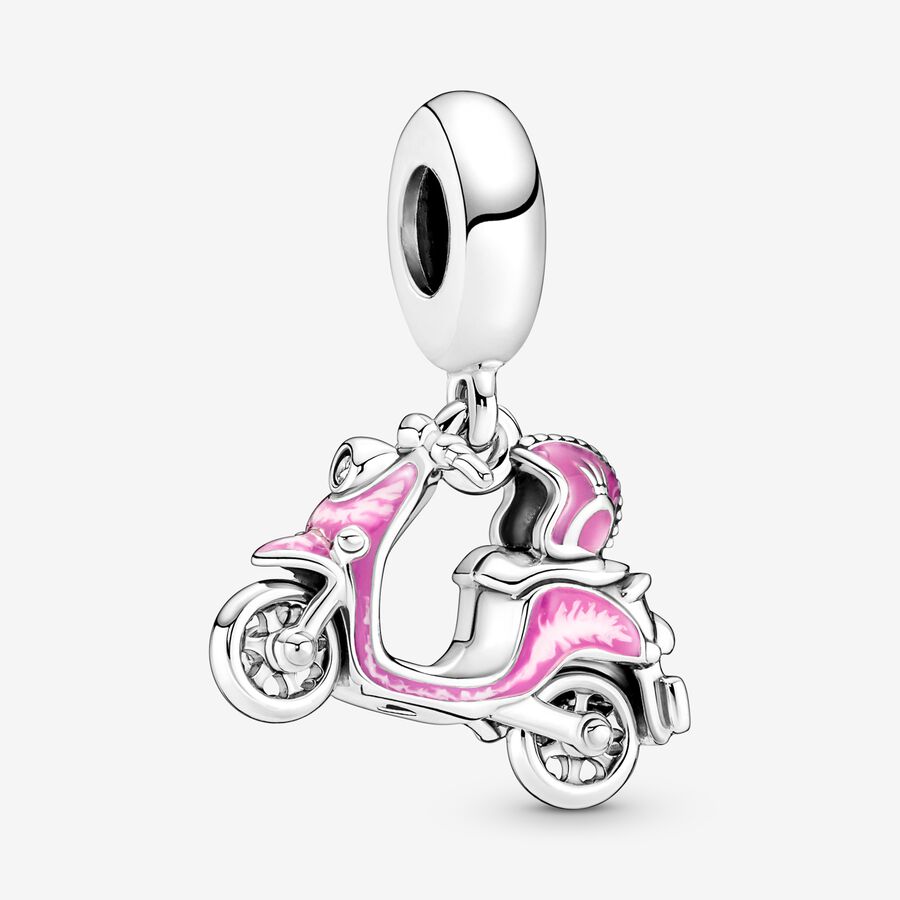 Pandora Pink Scooter Dingla Silver | 514PAWBJO