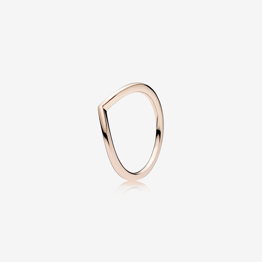 Pandora Polished Wishbone Stapelbar Rosa Guld | 054DGJRZH