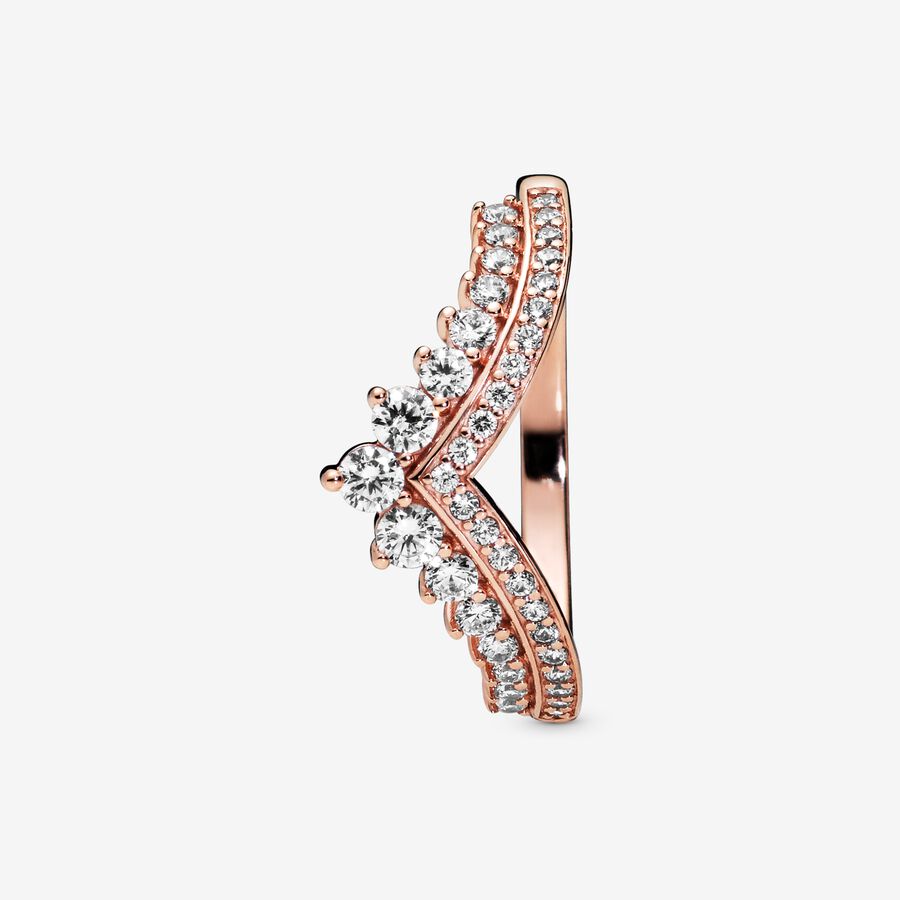 Pandora Princess Wishbone Pinky Rosa Guld | 756KFLPRE