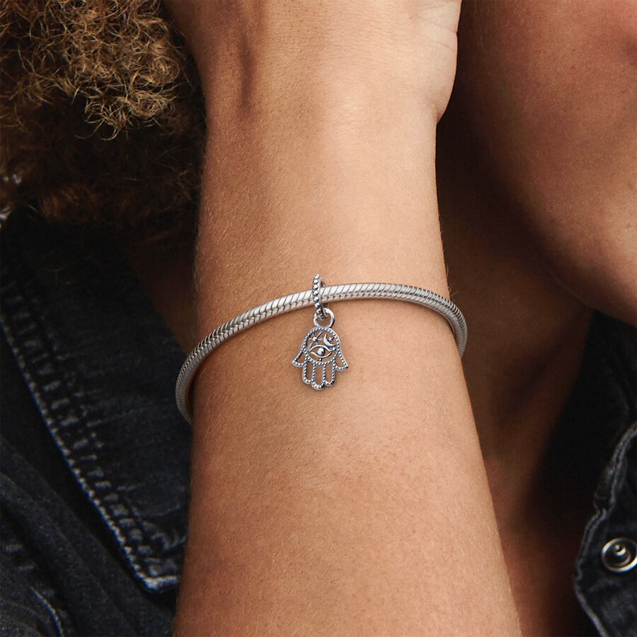 Pandora Protective Hamsa Hand Berlocker Silver | 491KRCONJ