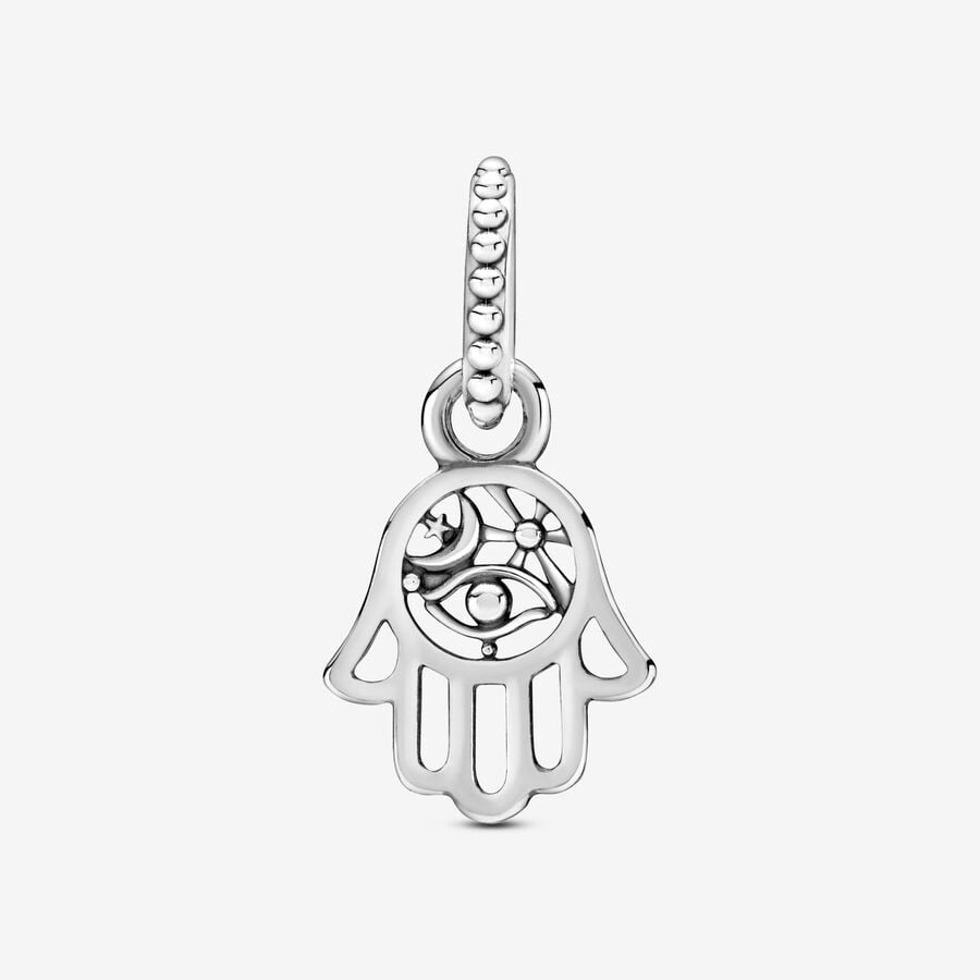 Pandora Protective Hamsa Hand Berlocker Silver | 491KRCONJ