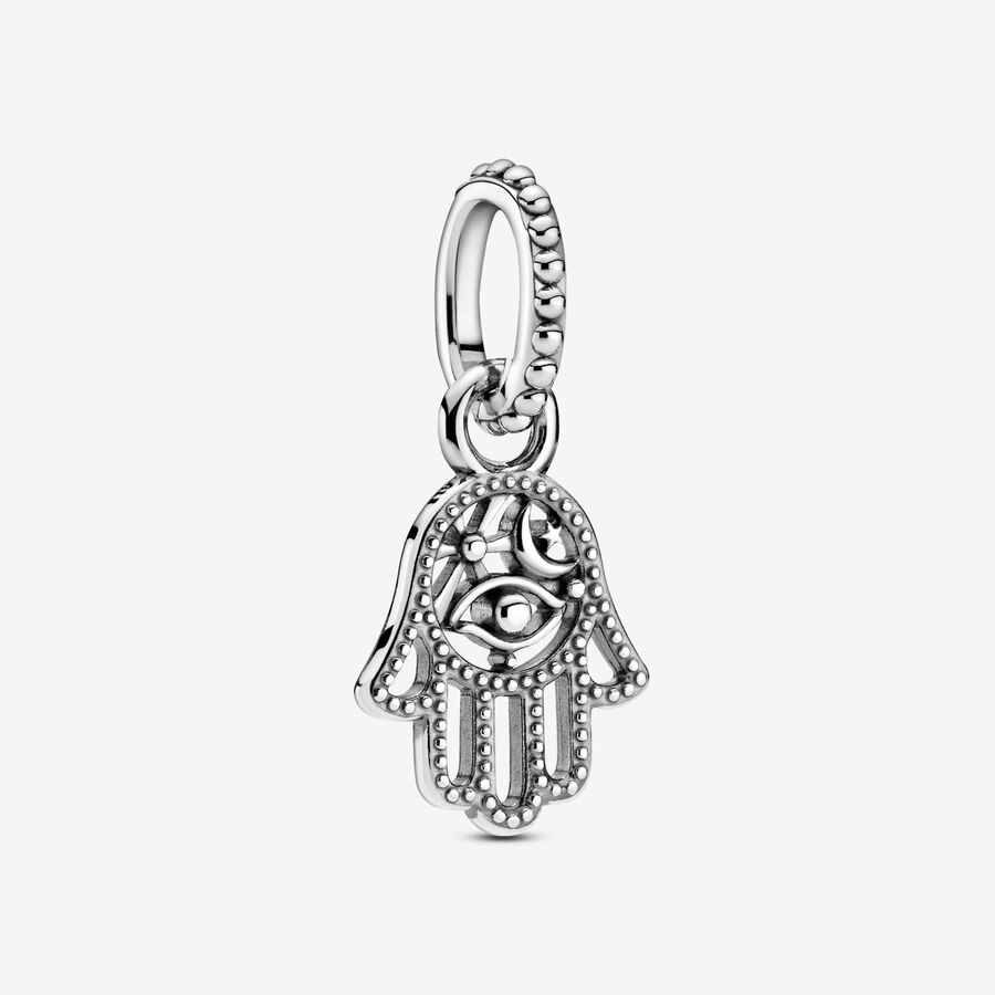 Pandora Protective Hamsa Hand Berlocker Silver | 491KRCONJ