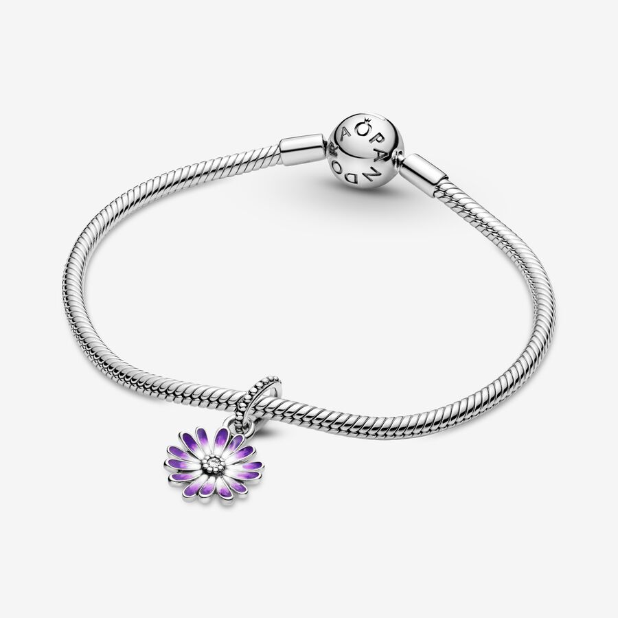 Pandora Purple Daisy Dingla Silver | 086RMKDIS