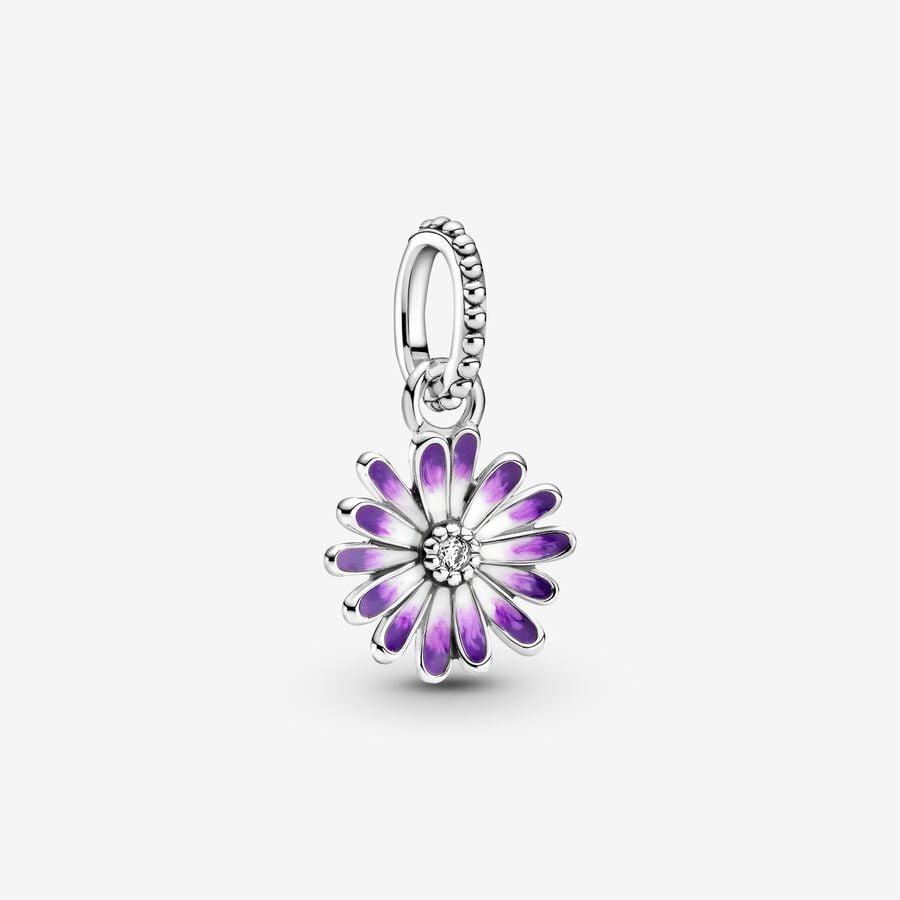 Pandora Purple Daisy Dingla Silver | 086RMKDIS