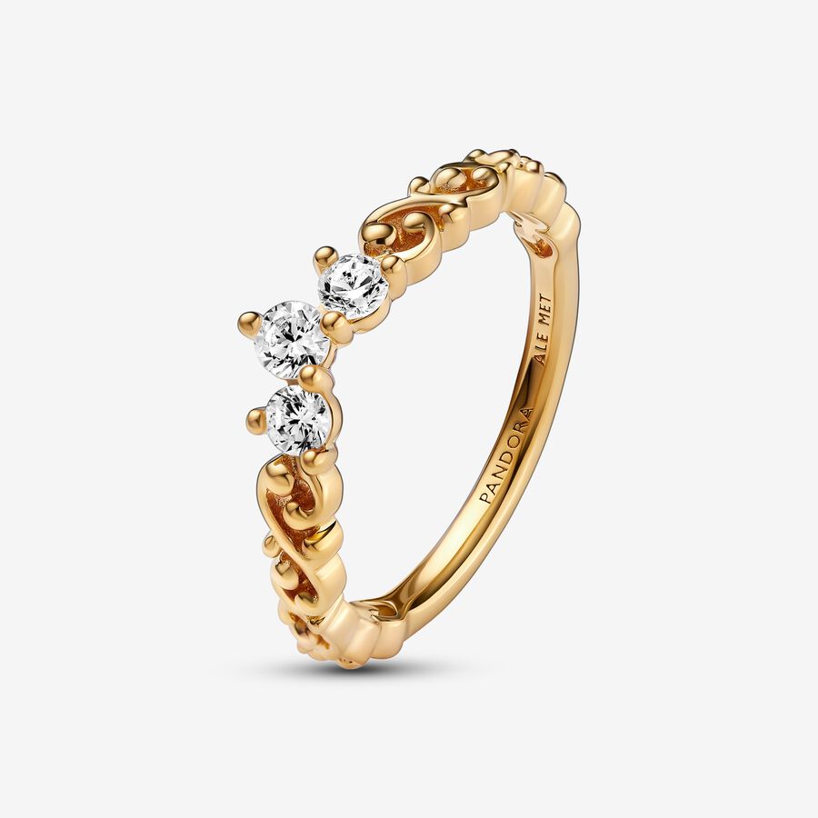 Pandora Regal Swirl Tiara Pinky Guld | 587QCBHAU