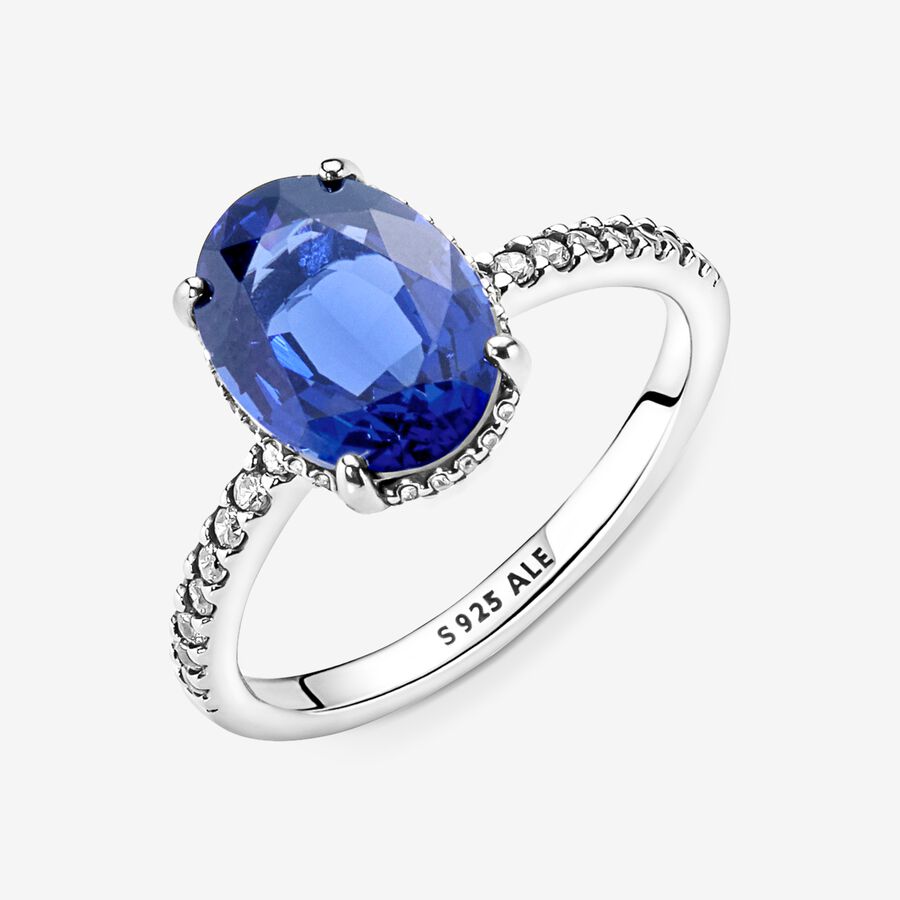 Pandora Shimmering Blue Ring Uppsättningar Olika Färger | 895KRTIOD