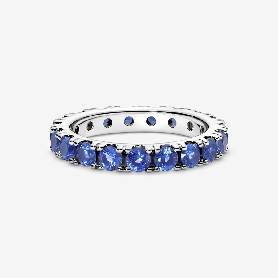 Pandora Shimmering Blue Ring Uppsättningar Olika Färger | 895KRTIOD