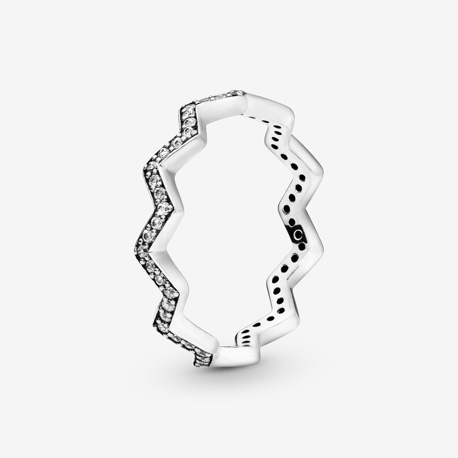 Pandora Shimmering Zigzag Stapelbar Silver | 419DRSUPL