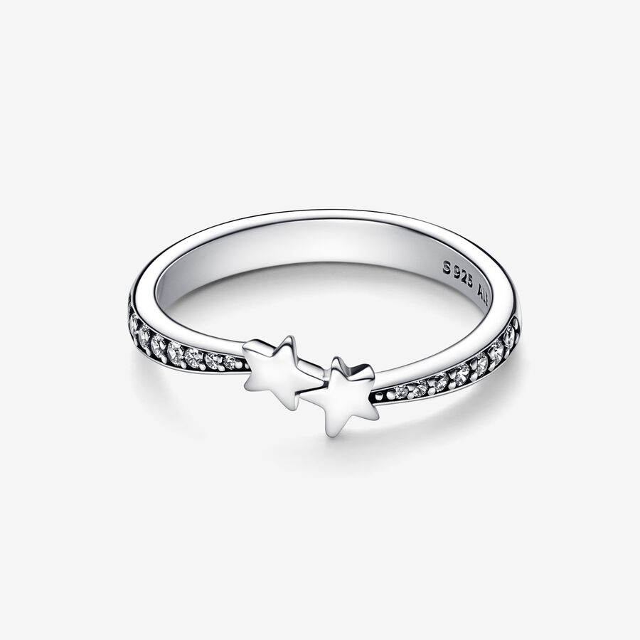 Pandora Shooting Stars Sparkling Stapelbar Silver | 048SOYFCE