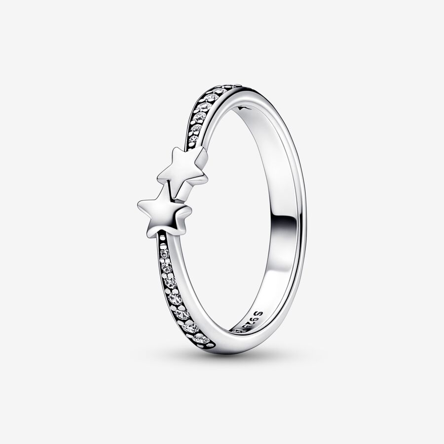 Pandora Shooting Stars Sparkling Stapelbar Silver | 048SOYFCE