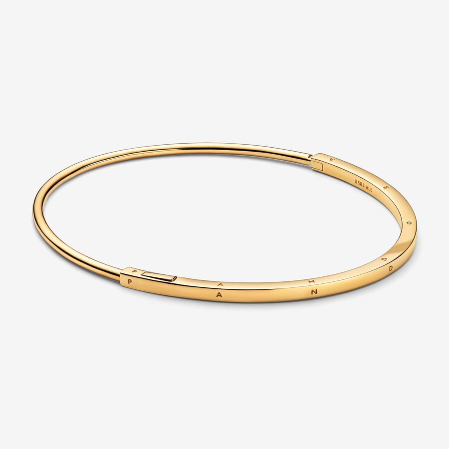 Pandora Signature I-D Armband Guld | 709WOGYAM