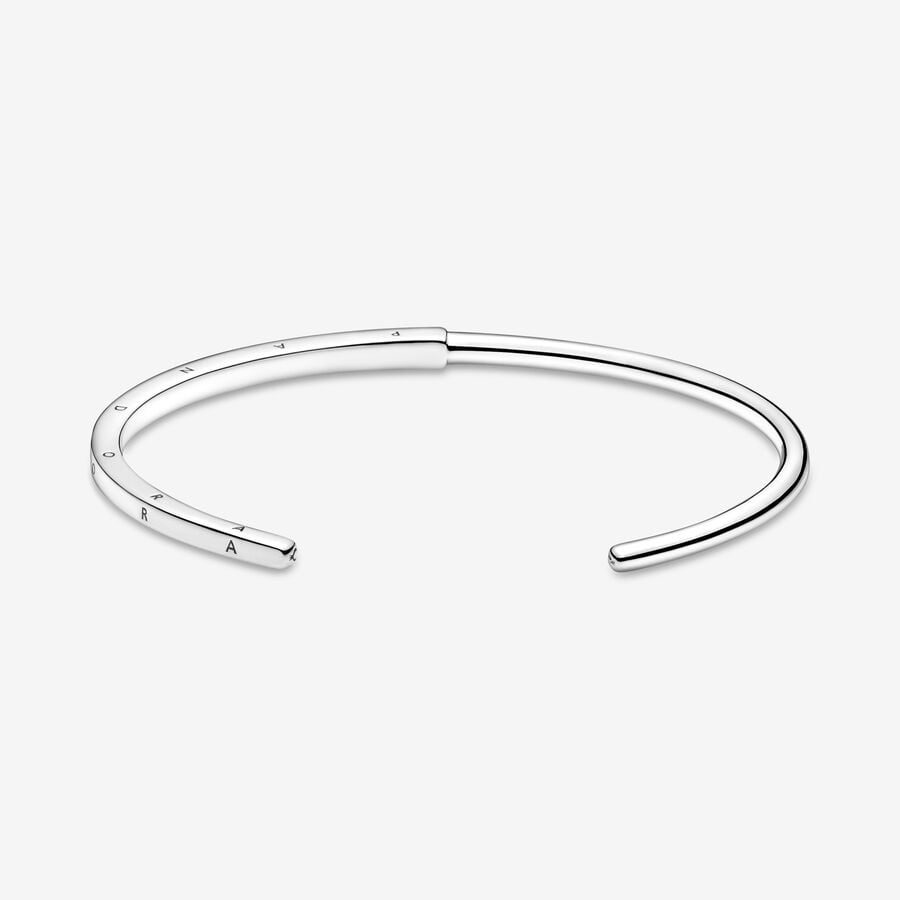 Pandora Signature I-D Open Armband Silver | 301ZMRNQS