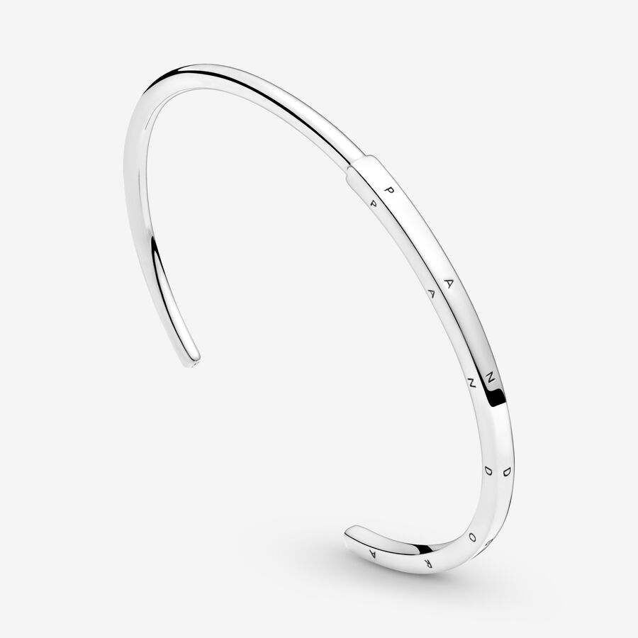 Pandora Signature I-D Open Armband Silver | 301ZMRNQS