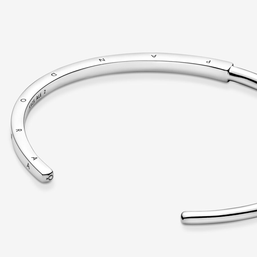 Pandora Signature I-D Open Armband Silver | 301ZMRNQS