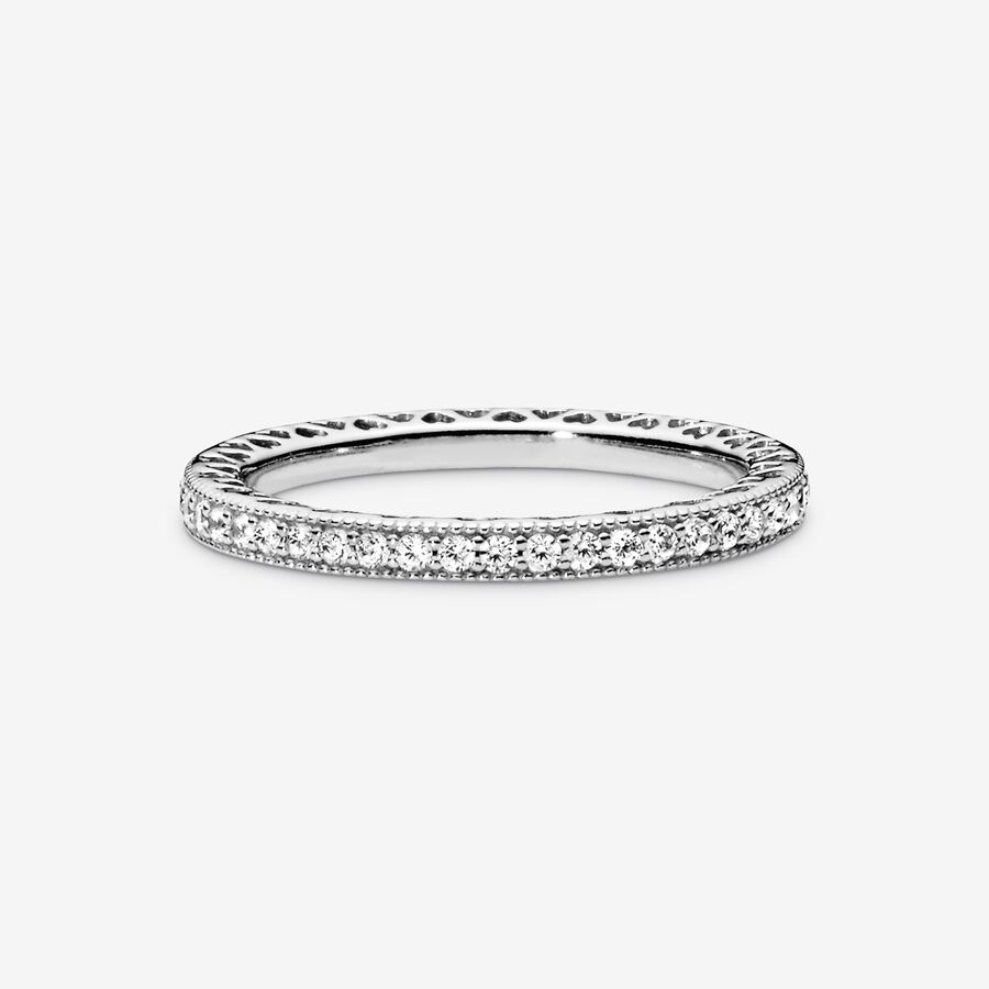 Pandora Signature Klassiska Ring Uppsättningar Silver | 728GFWZPT