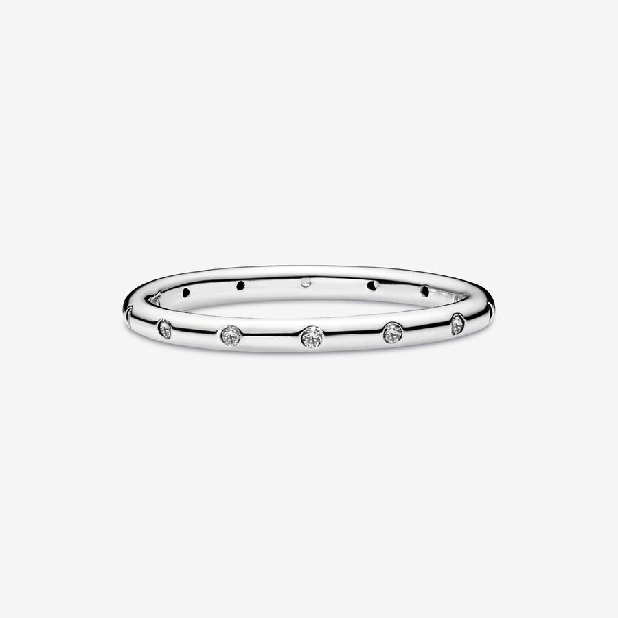 Pandora Simple Sparkling Band Silver | 563UZIRFG