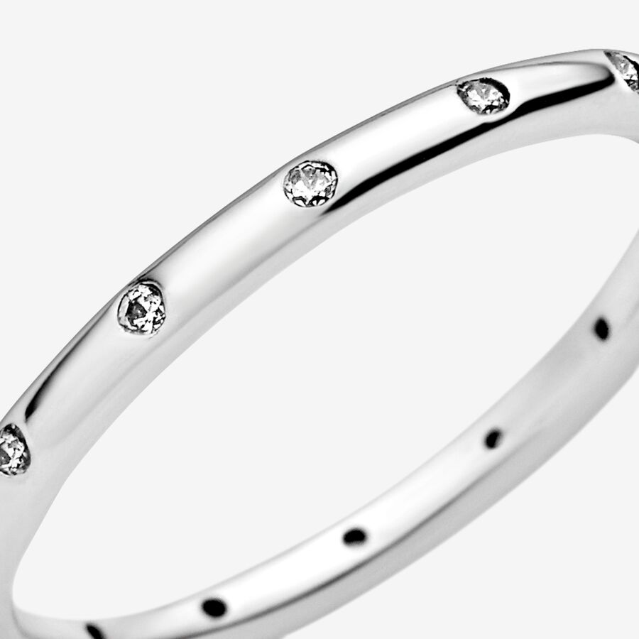 Pandora Simple Sparkling Band Silver | 563UZIRFG