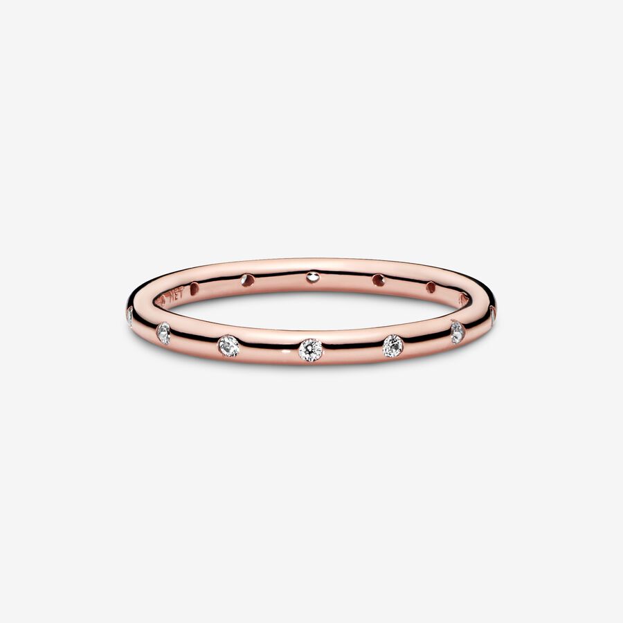 Pandora Simple Sparkling Stapelbar Rosa Guld | 106DVGQZM