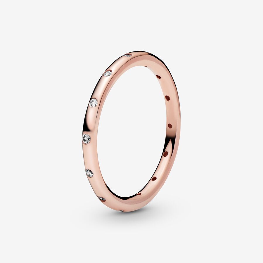 Pandora Simple Sparkling Stapelbar Rosa Guld | 106DVGQZM