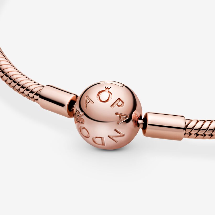 Pandora Smooth Clasp Berlocker Rosa Guld | 580DUYIQW