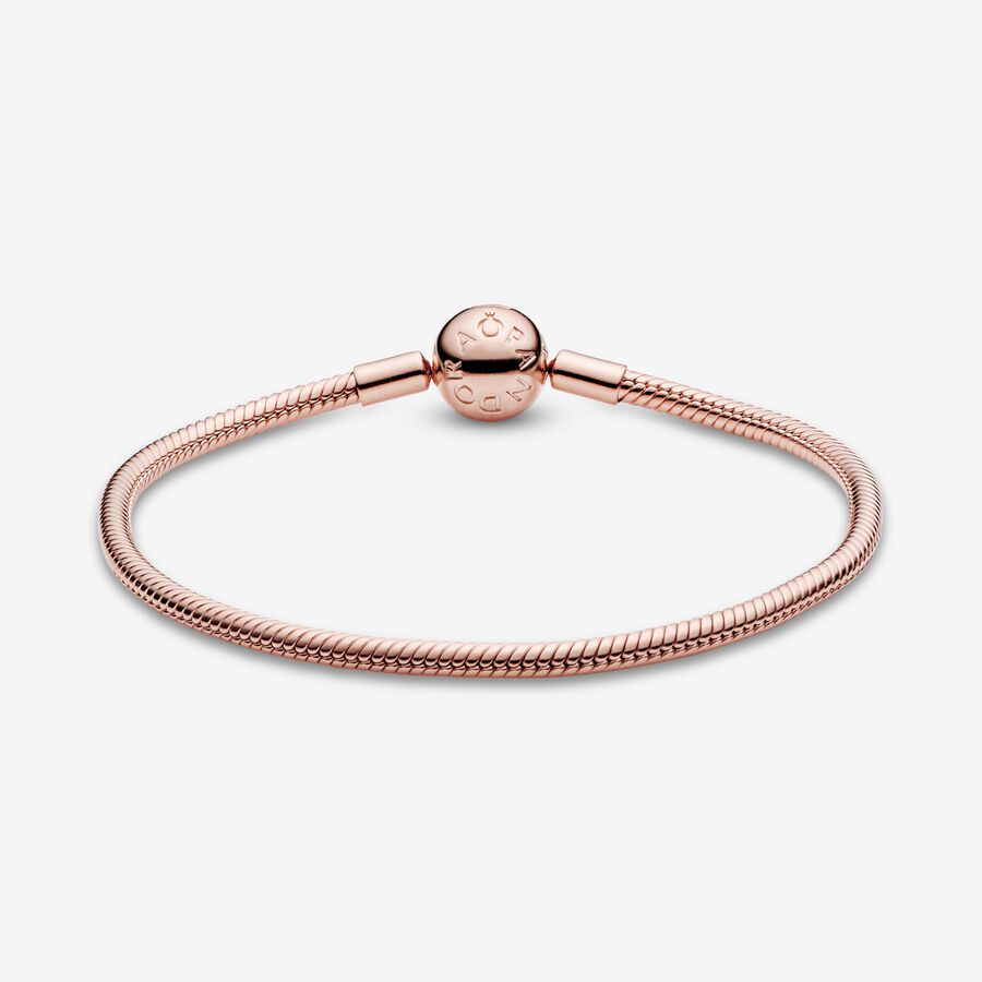 Pandora Smooth Clasp Berlocker Rosa Guld | 841GOKHQS