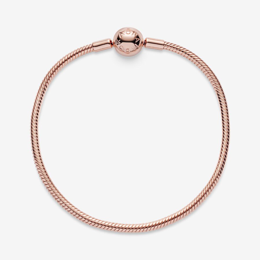 Pandora Smooth Clasp Berlocker Rosa Guld | 841GOKHQS