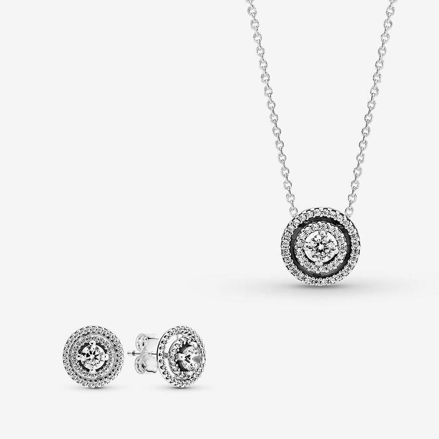 Pandora Something New Halsband & Örhängen Set Silver | 341CTBIKG