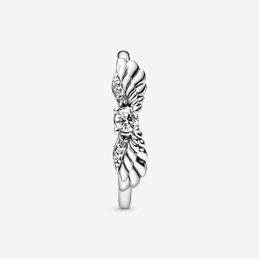 Pandora Sparkling Angel Wings Påstående Silver | 469LIEGXQ