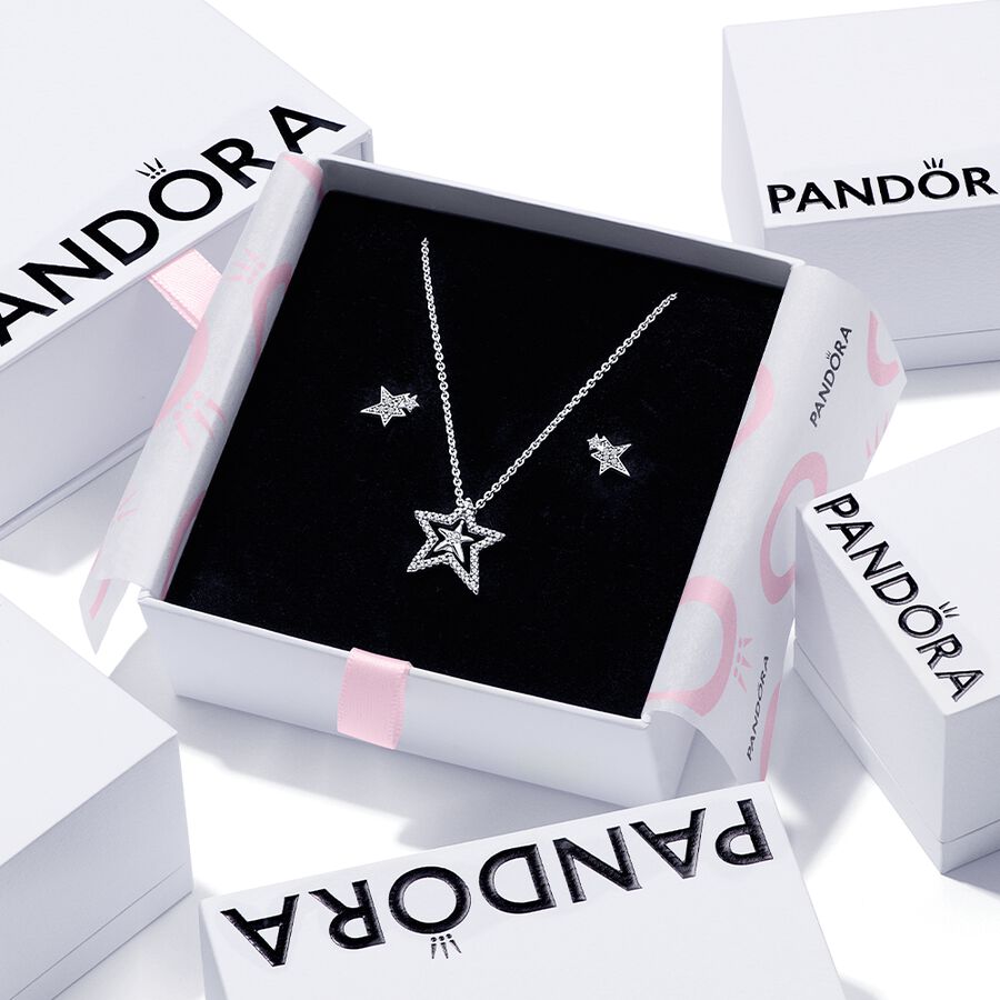 Pandora Sparkling Asymetric Star Gift Hängen Olika Färger | 381JUWRXE