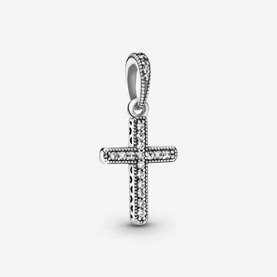 Pandora Sparkling Cross Hängen Silver | 296CWOEQI