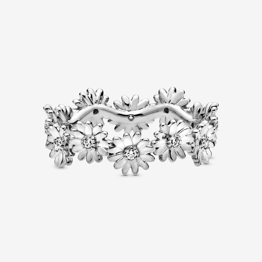 Pandora Sparkling Daisy Flower Crown Band Silver | 614QPSCYT