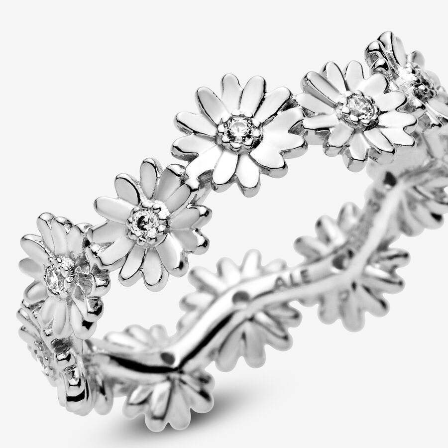 Pandora Sparkling Daisy Flower Crown Band Silver | 614QPSCYT