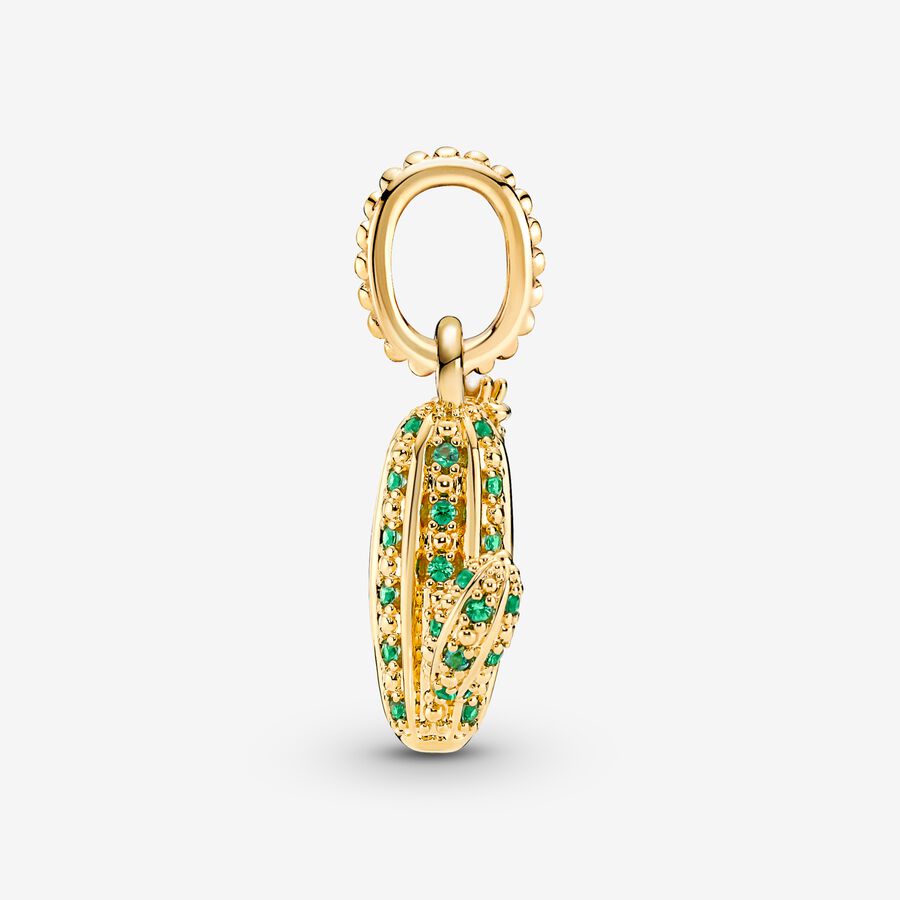 Pandora Sparkling Desert Cactus Hängen Guld | 084LOXHJG