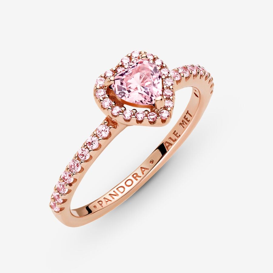 Pandora Sparkling Elevated Hjärta Rosa Guld | 795JSXNLT