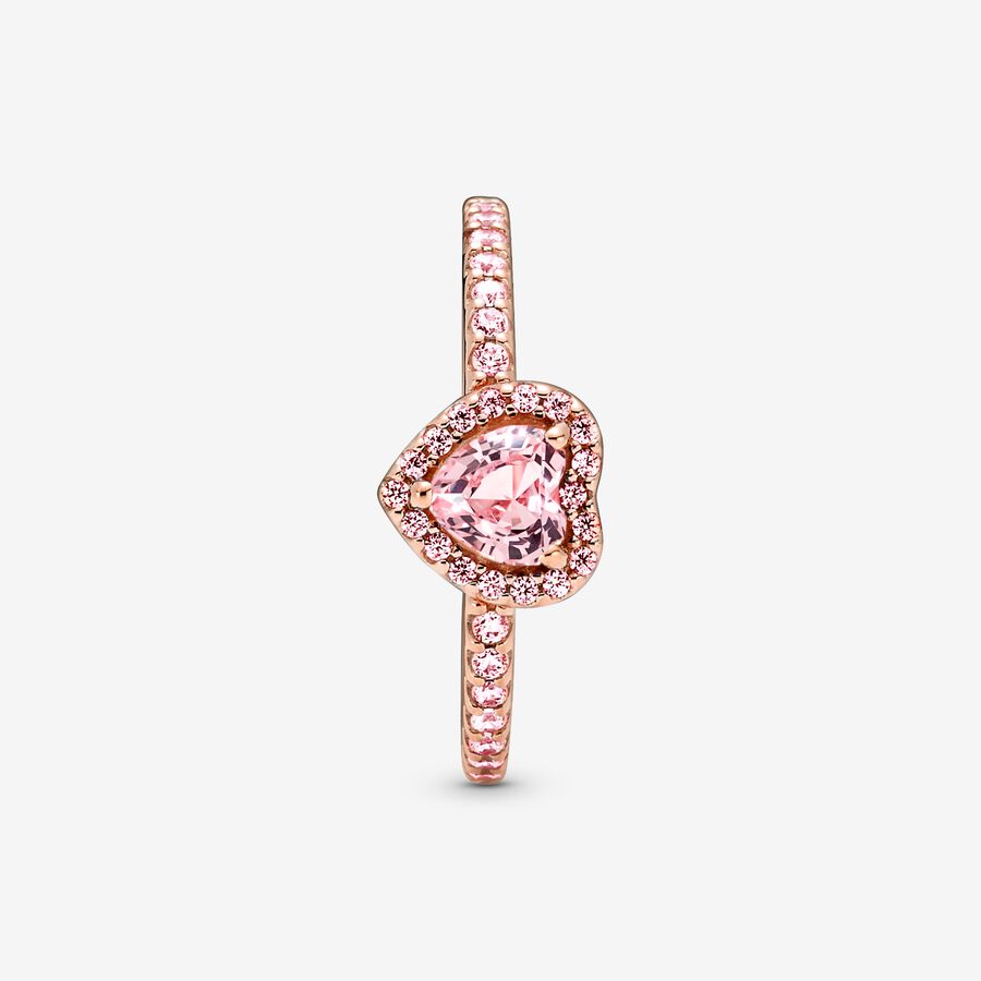 Pandora Sparkling Elevated Hjärta Rosa Guld | 795JSXNLT