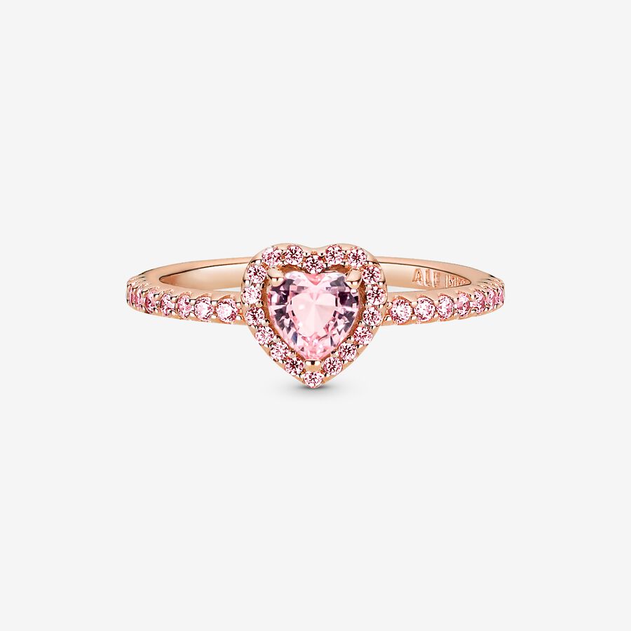 Pandora Sparkling Elevated Hjärta Rosa Guld | 795JSXNLT