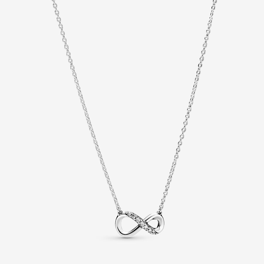 Pandora Sparkling Infinity Collier Hängen Silver | 548WLVKYC