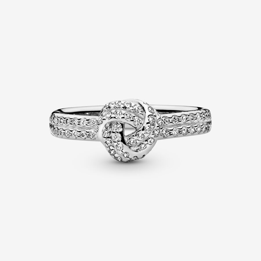 Pandora Sparkling Love Knot with Cubic Zirconia Hjärta Silver | 506FUGWDO