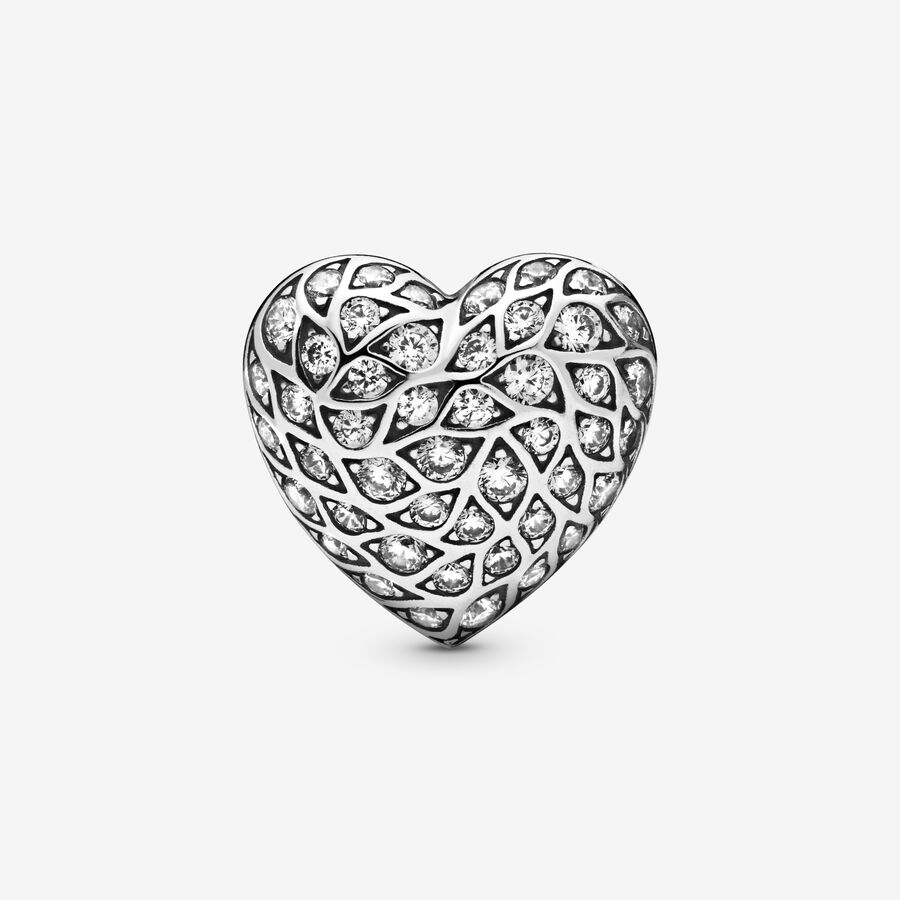 Pandora Sparkling Pattern Hingst Silver | 674MAQFZB