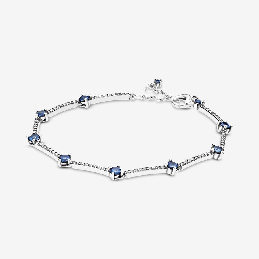 Pandora Sparkling Pave Bars Non-Charms Silver | 507NFDMIT