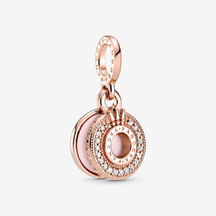 Pandora Sparkling Pave Crown O Dingla Rosa Guld | 908AWILKO